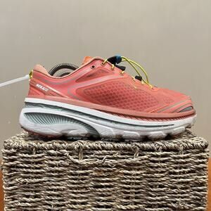 Hoka One One Bondi 3 Red Orange Athletic Running Shoes Women's Size 8.5